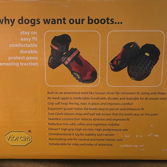 NEW Set of 4 RUFFWEAR GRIP TREX Bark’N Boots S & XS in BLUE - Vibram Soles! - Picture 4 of 6